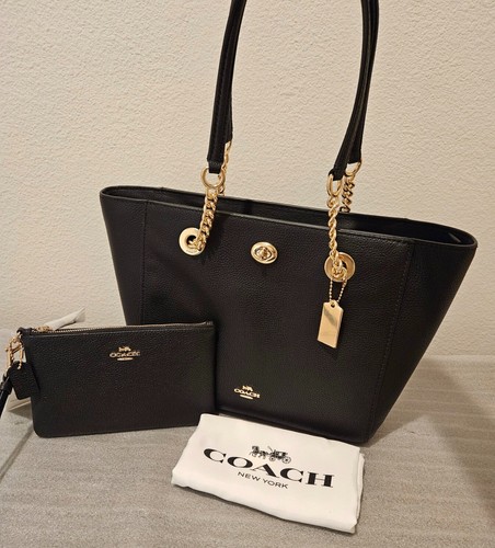 TORY BURCH Handbag Geo Logo Purse Large Tote Top Zip Black Grey Multi NWT - Picture 18 of 24