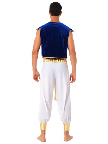 Herren Arabischer Prinz Kostüm Weste mit Pumphose Karneval Party Cosplay Outfits - Bild 22 von 36
