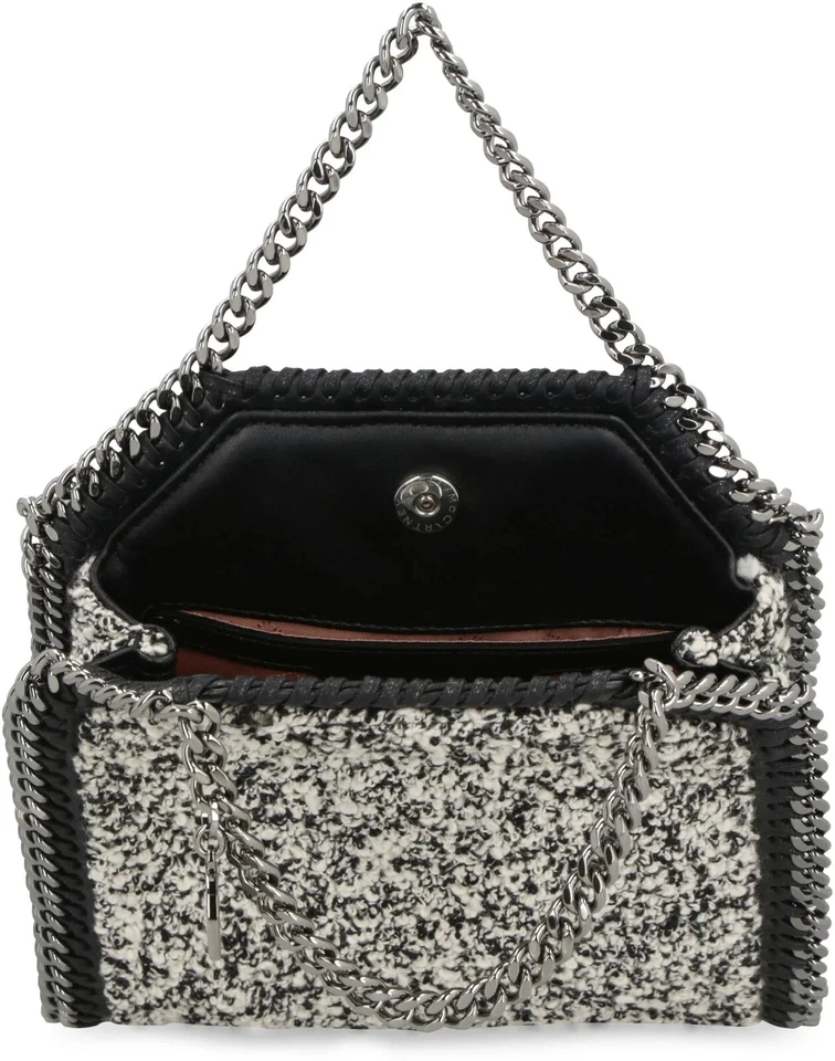 $995. Bolso Bandolera Stella McCartney Falabella Mini Boucle Negro Plata Foto 4 de 4