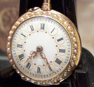 C1900 STUNNING ANTIQUE FRENCH SOLID GOLD WATCH