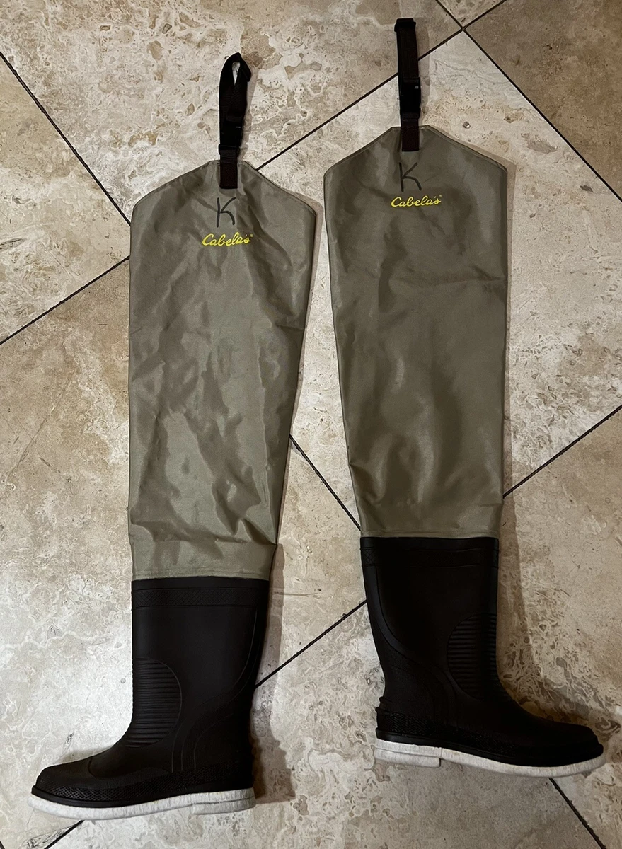 Cabela's Hip Waders Boots Felt Sole - Mens Size 7- Set no. 83-0088 Fishing  Used