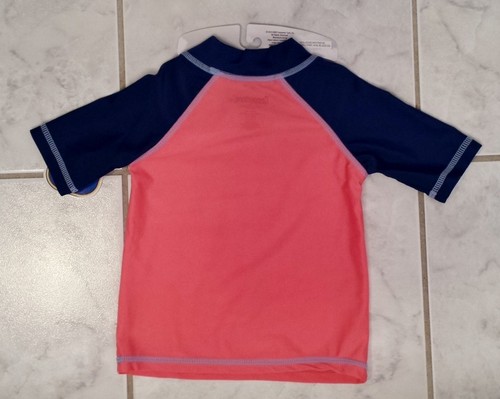 Protezione antieruzione cutanea manica corta Coppertone rosa e blu bambina piccola (12M-2T) - Foto 2 di 3