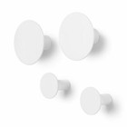 Blomus PONTO Set 4 Wandhaken, Haken, Garderobenhaken, Polystone, lily white