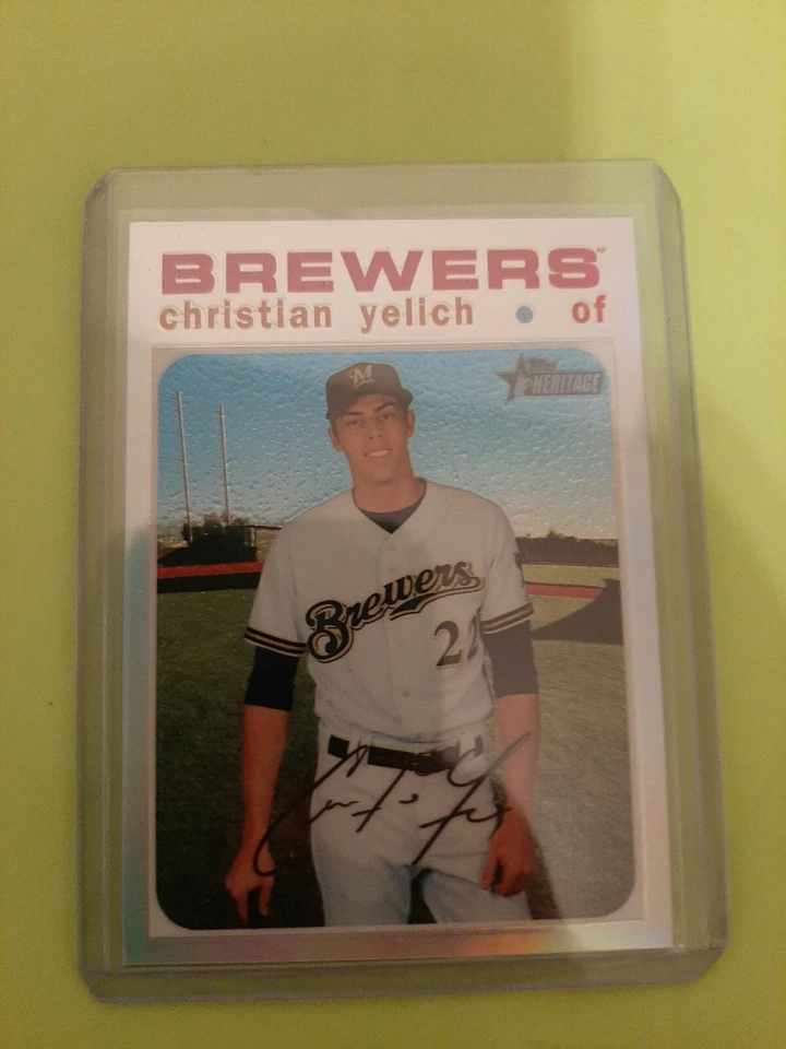 2020 Topps Heritage Christian Yelich Chrome Refractor 168/571 - Image 2 of 4