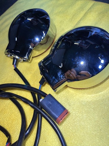 Harley Davidson FL Softail / Touring Rear Flat Red Lens TURNSIGNALS . - Picture 6 of 7