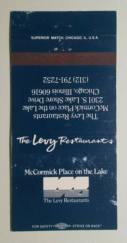 The Levy Restaurants - Chicago, Illinois Matchbook Cover - 第 1/3 張圖片