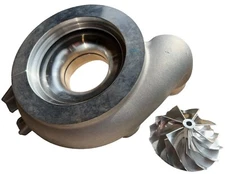 Turbo Cover Housing + Upgrade 67mm 7+7 Billet Wheel fits 04-07 Ram HE351CW HE351