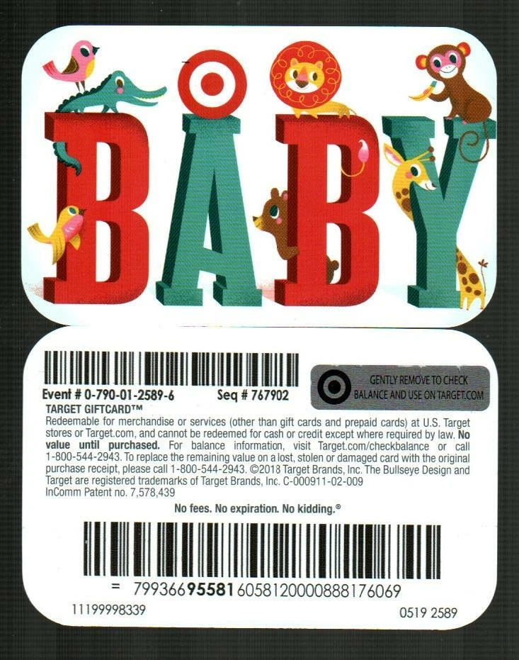 TARGET Baby Animals 2019 Gift Card 0 0519 2589 eBay
