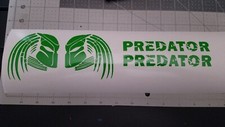 Predator Motorcycle Helmet 4pc Profile Decal. Fits Honda Suzuki Yamaha Polaris.