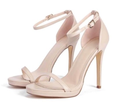 Bebo Elizabeth Damen Sandalen UK 5 EU 38 Nude Single Plateau Zweiteilig Absatz