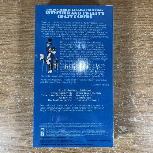 Sylvester and Tweety's Crazy Capers VHS Golden Jubilee 24 Karat Sealed - Picture 3 of 10