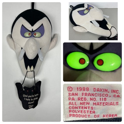 Halloween Decor Vampire Hanging Decor 1988 Dakin Vintage Glow In The Dark Eyes