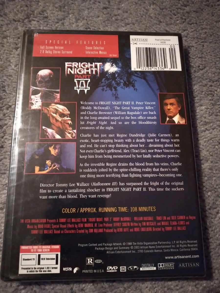 Fright Night Pt. 2 (DVD, 1988) 12236143369| eBay