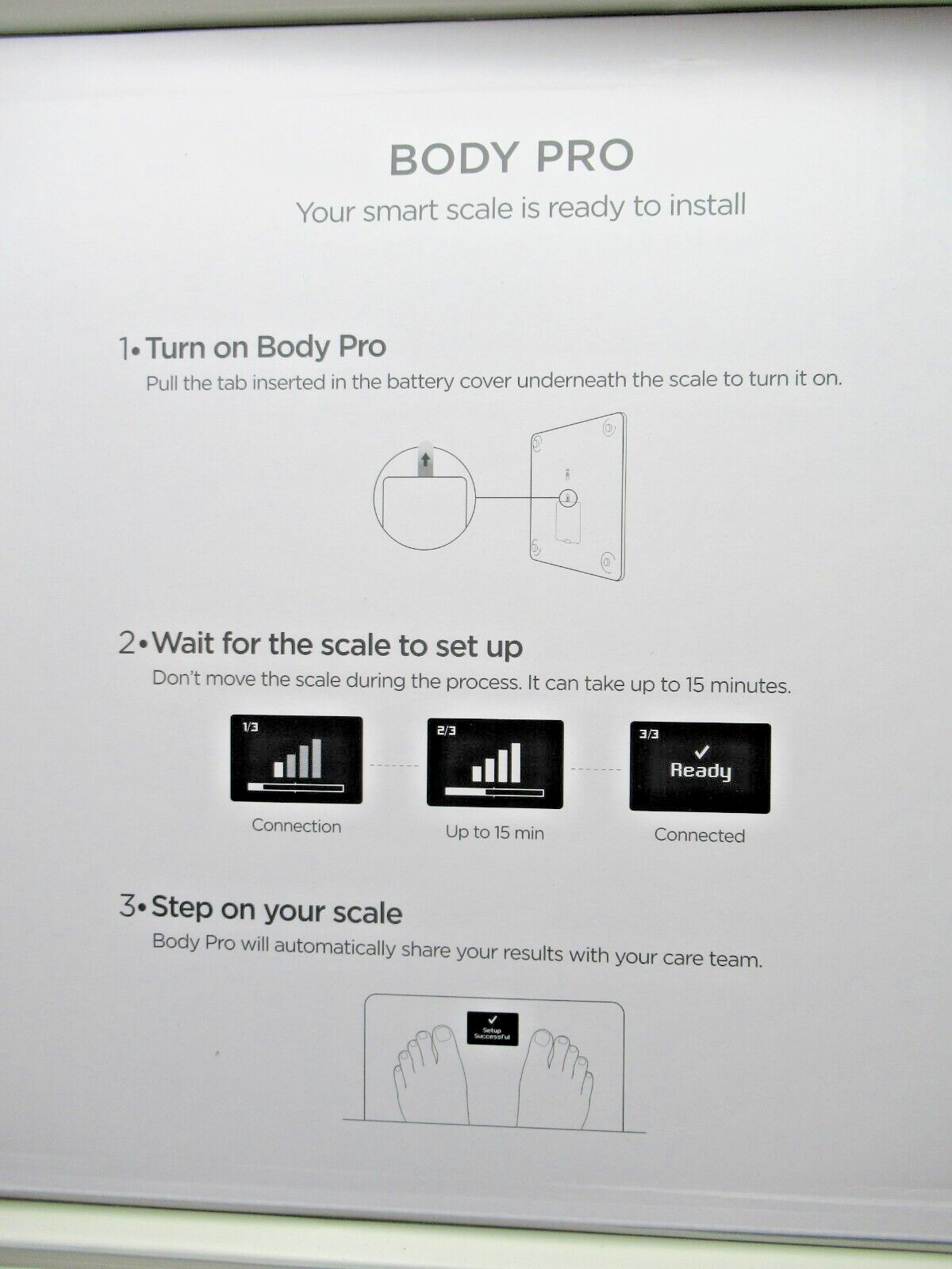 Withings Body Pro Smart WiFi Scale White WBS09Weight + BMI + Cellular