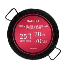 Machika Enamel Paella Pan | Paella Pan | Skillet for Paella and Rice Recipes |