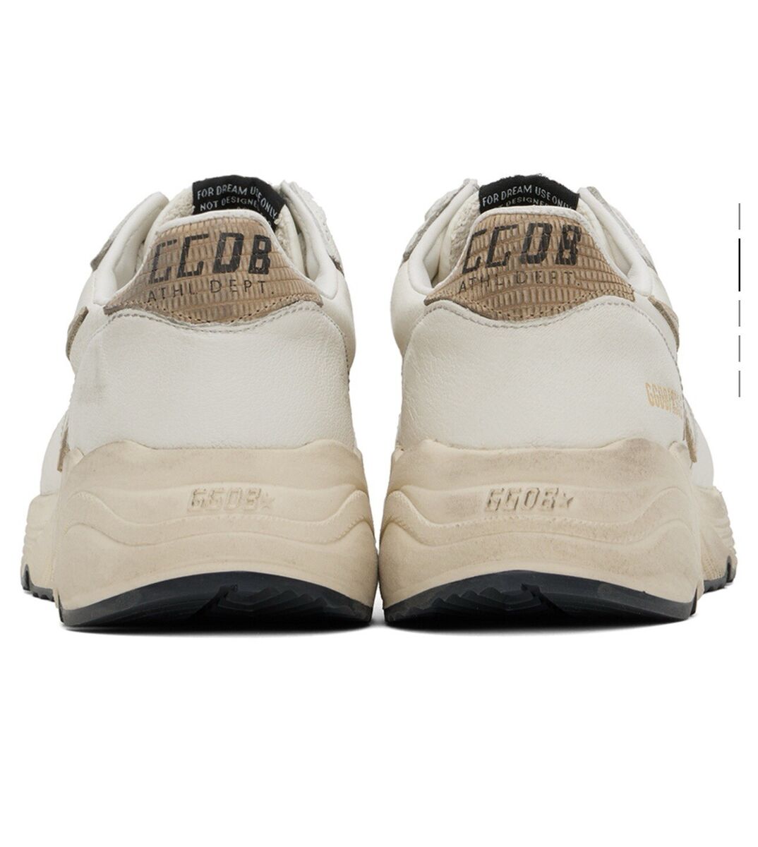 Golden Goose Women Running Sole Sneaker White Gold NIB Auth Golden Goose Women Running Sole Sneaker White Gold NIB Auth