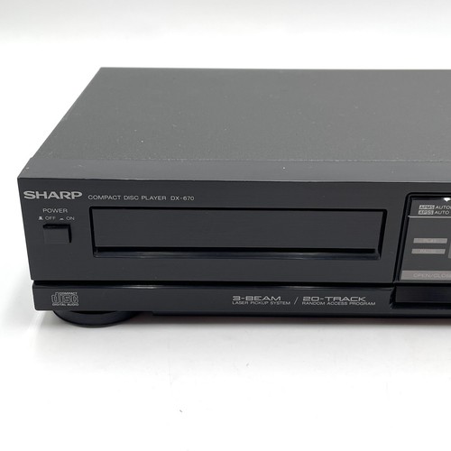Sharp Compact CD Player DX-670 BK 3 Beam Laser System NO REMOTE TESTED WORKS - Picture 9 of 16
