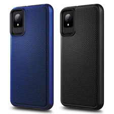 For TCL K11 (T432W) Case Hybrid Shockproof Armor Phone Cover + Tempered Glass