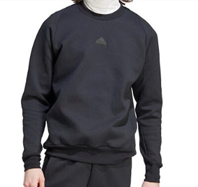 Adidas Men ZNE Premium Sweat-Shirts Run Black Athletic Top