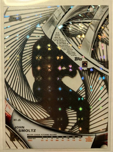 2016 Topps High Tek John Smoltz Spiral Vortex TIDAL DIFFRACTOR #HT-JS Braves HOF - Picture 2 of 2