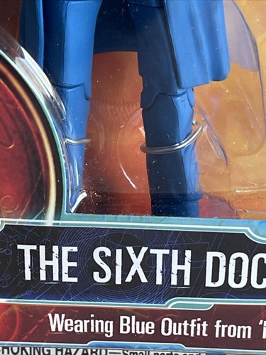NEW Doctor Who Sixth Blue Coat Outfit Action Figure Colin Baker Signed NIB - Picture 6 of 10