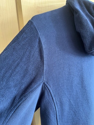 Adidas Youth XL Full Zip Blue Hoodie Jacket L/S 3 Stripes Front Pockets AAL001 - Picture 4 of 7