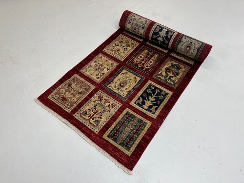 Handmade (2'7" x 10'2") Bakhtiari Oriental Afghan Tribal Wool Runner Rug - Picture 6 of 9