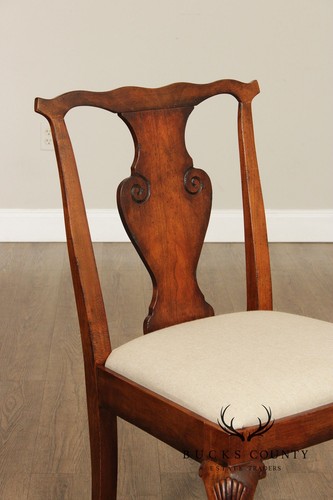Ralph Lauren Georgian Style Set Of Eight Carved Dining Chairs - Picture 4 of 13