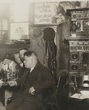 44/589 Ak Ancienne Temps Lindenwirt À Rüdesheim Historique Four Poêle de Masse