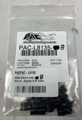 Pac Racing Springs Pac-L8135 Steel Valve Locks Fits Mini 8-Degree 5/16 Valve - Zdjęcie 1 z 5