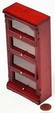 Dolls House Wall Display Unit Mahogany Shelves Miniature Accessory 76006 tumdee