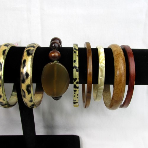 Lot of (15) Various Exotic Animal Print Mixed Cuff Bangle Bracelets Jewelry - Picture 3 of 3