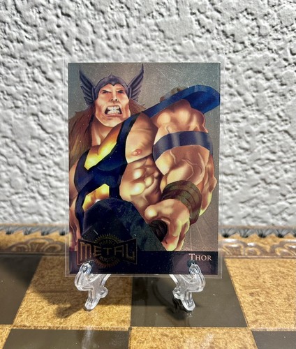 1995 Marvel Metal 🔥 Thor Gold Blaster Insert Card #15 of 18 Rare