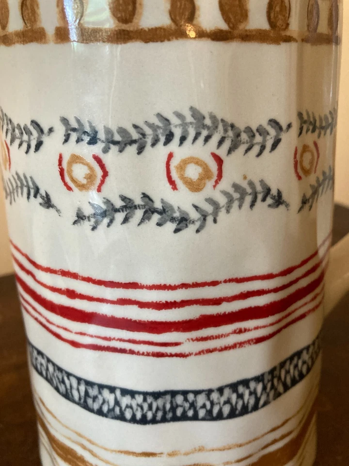 Jarrón creativo cooperativo multicolor jarra florero Kellie Montana marfil rojo azul Foto 4 de 4