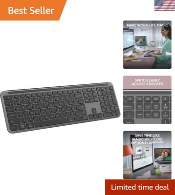 K950 Signature Slim Wireless Keyboard - Effortless Device Switching, Graphite