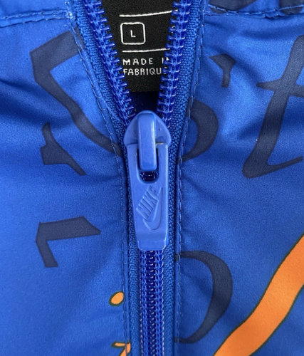 Nike Windbreaker Jacket Boy's Youth Size Large Blue/Orange Hooded Zip Up Pockets - Picture 5 of 11
