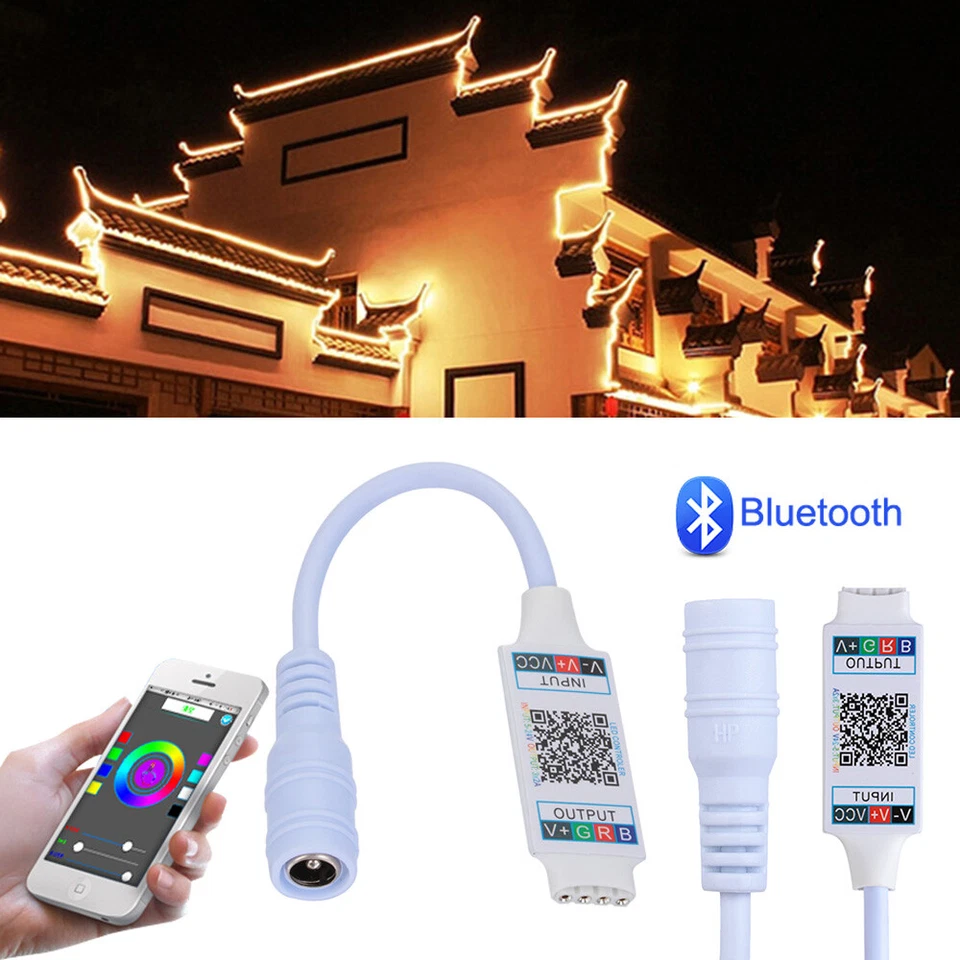 Bluetooth RGB LED Strip Controller DC 5-24v Light Mini Controller for 3528 5050 - Image 2 of 4