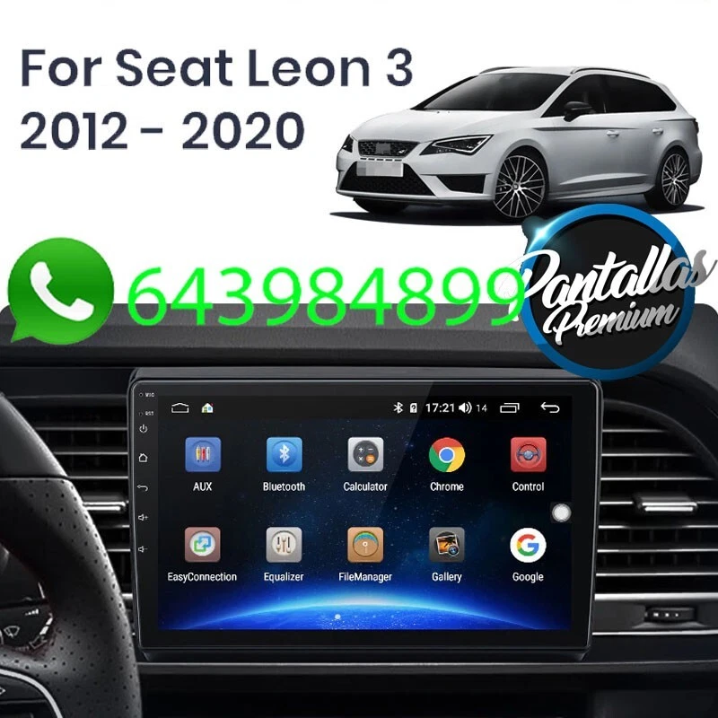 Radio Pantalla Android GPS USB CARPLAY BT RDS WIFI para Seat Leon 3 MK3 2012-20 - Imagen 2 de 4