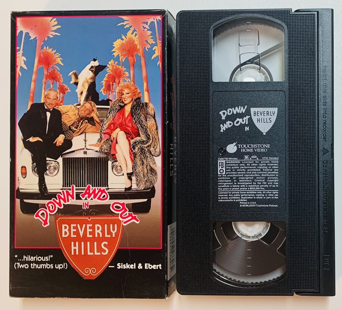 Down and Out in Beverly Hills VHS 1989 Nick Nolte Bette Midler