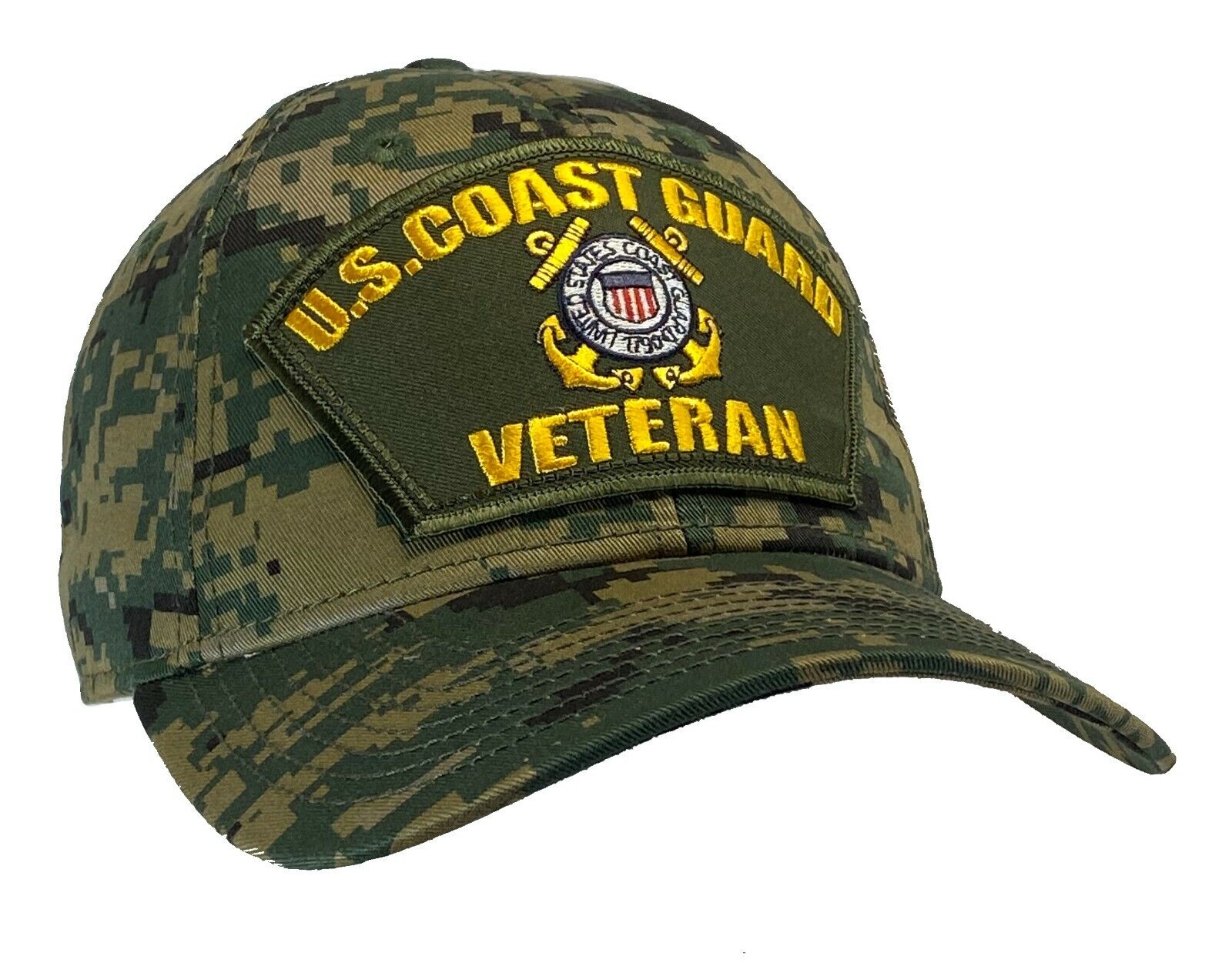 U.S. Coast Guard Veteran Hat Digital Camo Ball Cap