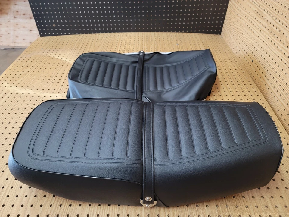 FUNDA ASIENTO KAWASAKI KZ650 B1-B3 C1-C3 F1 MODELO 1977-1980 + CORREA (k-41) Foto 2 de 4