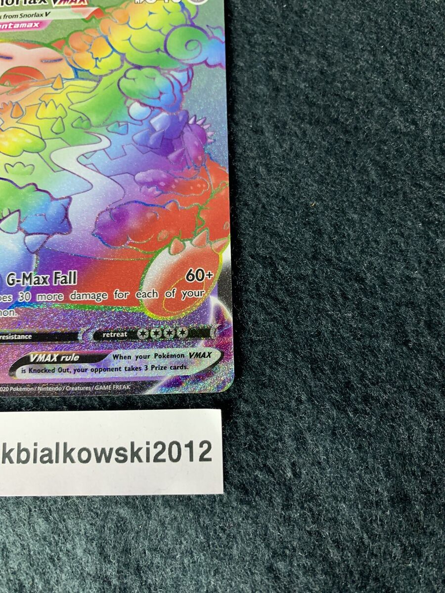 Carta Pokémon Snorlax Vmax Rainbow Espada E Escudo