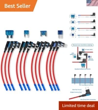 Add-a-Circuit Fuse Tap Adapter 4 Types 12V and Fuse Kit 15AMP, Fuse Tap with ...