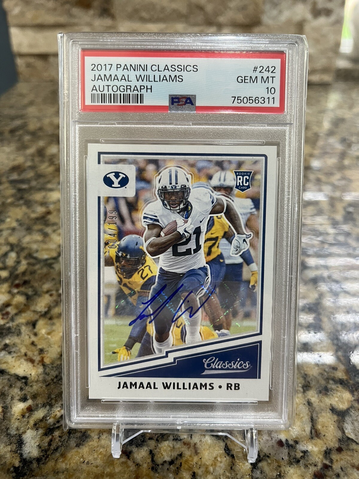 Jamaal Williams Panini Classics #242 Autograph