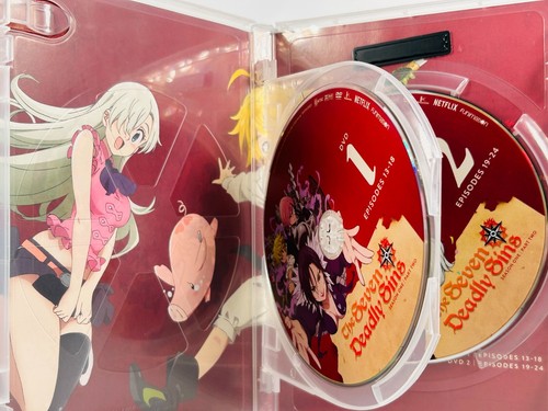 The Seven Deadly Sins Season 1 Parts 1 & 2 DVDs Episodes 13 - 24 Anime NTSC R1 - Picture 7 of 8