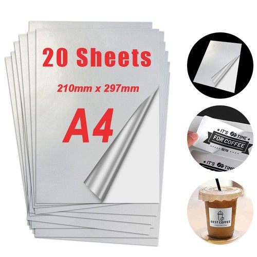 Printable Vinyl Sticker Paper A4 - 8.5x11'' Decals Waterproof for InkJet Printer - Bild 21 von 29