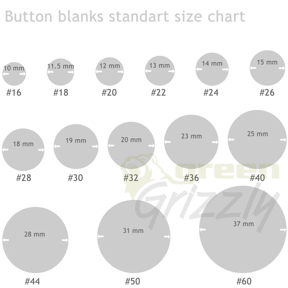 Button Blanks Cover Buttons in various size's plastic backs 10 to 37 mm wide - Image 2 of 3