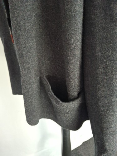 White Stuff Cardigan Pockets Dark Grey Long Sleeved Cashmere Blend UK18 L2246 - Picture 5 of 12