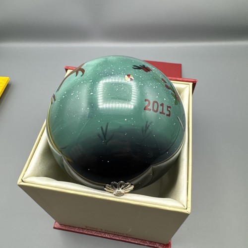 LI BIEN WEIHNACHTSMANN SCHLITTEN MERRY CHRISTMAS 2015 GLASKUGEL ORNAMENT - Bild 4 von 5