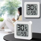 Digital Indoor Thermometer Hygrometer, Button Battery Temperature Humid